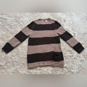 Women’s H&M Two-Tone Striped Sweater - Brown and Tan